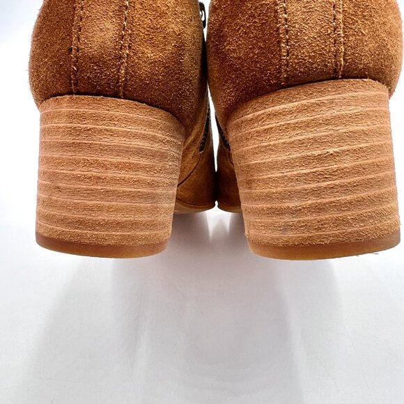 BORN Aneto Brown Suede Ankle Booties Size 9 - Picture 6 of 11